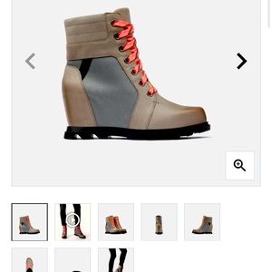 COPY - Sorel Joan of Arctic Waterproof Wedge III Lexie Lace-Up Boot Quarry/…